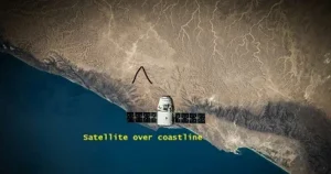 satellite over coastline